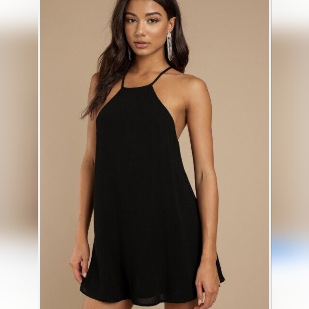 TOBI Little Thrills shift dress mini black. Size medium